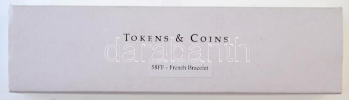 Franciaország 1950-1998. 5c-20Fr (5xklf) érme karkötővé alakítva, díszdobozban T:2
France 1950-1998...