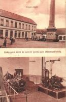 1913 Gyula, Első gyulai kötött és szövött iparáru gyár részvénytársaság, udvar gépház belső. Kiadja Corvina