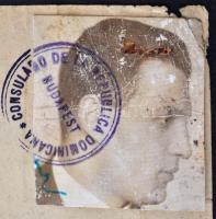 1944 A Dominikai Köztársaság budapesti konzulátusának igazolása beutazási engedély kéréséről és véde...