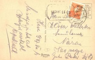 1937 Heves, Szolgabíróság, Csendőr laktanya, Központi szálló, cukrászda, üzlet. Polatsek Béla kiadás...