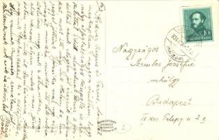 1934 Hosszúhetény, Piactér, községháza, Hangya, Nagyvendéglő. Hosszúhetényi Sport és Ifjúsági Egyesü...