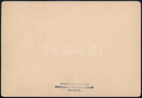 cca 1885 Bozen (Dél-Tirol), Johannsplatz, keményhátú fotó J. Gugler műterméből, szép állapotban, 11,...