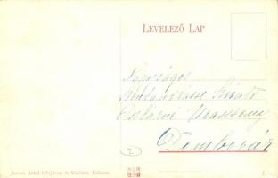 Kalocsa, Dr. Sziklai épülete a Szent István utcáról nézve, Hegyi Aladár üzlete. Jurcsó Antal tulajdo...