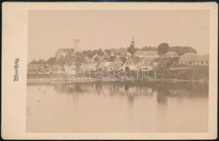 cca 1890 Allentsteig, Niederösterreich, Ausztria, keményhátú fotó, C. Lux műterméből, 10,5×16,5 cm / Allentsteig, Austria, vintage photo