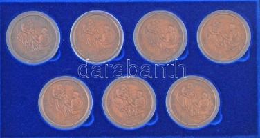 Fritz Mihály (1947-) 1991. "II. János Pál Pápa Budapesten" Br emlékérem (42,5mm) + "I...