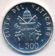 Vatikán 1981. 500L Ag "II. János Pál" T:1-
Vatican 1981. 500 Lire Ag "John Paul II&q...