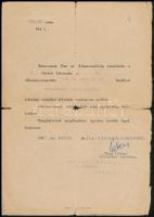 1945-1951 Lukács Tekla (1926-?) rendőrirodai alhadnagy kinevezési okmányai, köztük Nagy Imre belügym...