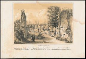 Szerelmey Miklós (1803-1875): Mária-egyház a Magrit Szigeten; Mária egyház romai a Margit szigeten B...