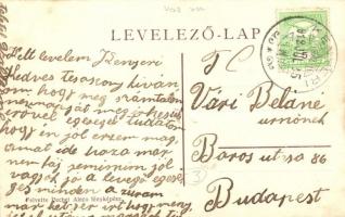 1912 Kenyeri, Római katolikus iskola, Pusztay Ferenc vendéglője, kerékpáros rendőr. Felvette Pechet ...