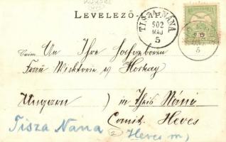 1902 Kisköre, Tisza-parton "Előre" uszály, anyaghordás az uszályra a pallokon át. photo