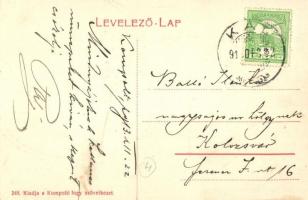 Kompolt, Szövetkezeti üzlet és raktár helyiség, csoportképek, láb nélküli nyomorék gurulós fadeszkán...