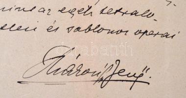 Rákosi Jenő (1842-1929) író, szerkesztő "Wagner Richard" című esszéjének kézirata, későbbi...