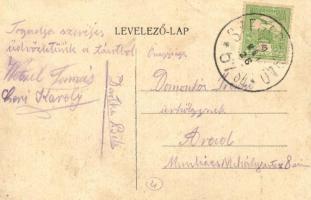 Mezőhegyes, Cukorgyár mészégető kemencével + vasúti bélyegző (EK)