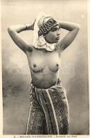 Belles Mauresques. Femme du Sud. Photo-Albert / Beautiful Moorish Southern woman, nude, folklore (gyűrődés / crease)