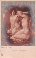A. Chanot - Coquetterie / Erotic nude lady. Salons de Paris. 1335.
