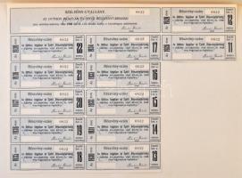 Budapest 1917. "Az Otthon Ingatlan és Építő Részvénytársaság" részvénye 1000K-ról szelvény...