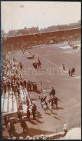 1912 A stockholmi olimpia megnyitóján a résztvevők felvonulása, az előtérben a japán és luxemburgi csapat, fotó, 14×8 cm / The opening ceremony of Olympic Games in Stockholm, photo