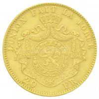 Belgium 1875. 20Fr Au "II. Lipót" (6,46g/0.900) T:2 / 
Belgium 1875. 20 Francs Au "L...
