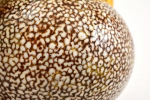 cca 1890 Zsolnay díszkancsó, tiger mázas, kézzel festett, elmosódott márka jelzéssel, formaszám:763,...