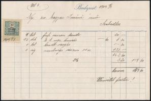 1909 Budapest, Mössmer József asztalnemű, vászon- és fehérnemű, menyasszonyi kelengyék üzletének dek...