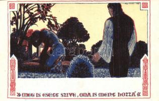 Fáy Aladár iparrajziskolai tanár rajzsorozata Arany János "Toldi"-jához - 12 darabos képes...