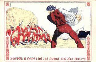 Fáy Aladár iparrajziskolai tanár rajzsorozata Arany János "Toldi"-jához - 12 darabos képes...