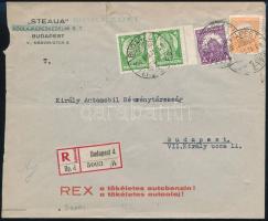 1928 Helyi ajánlott levél 23f bérmentesítéssel / Local registered cover with 23f franking
