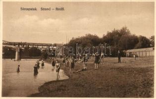 Sárospatak, strandfürdő a Bodrogban. híd