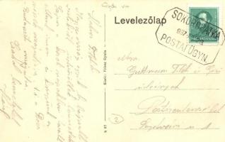 1937 Sokorópátka, Római katolikus templom, Friesz Gyula üzlete és saját kiadása + Postai Ügyn. pecsé...