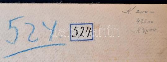 Mednyánszky László (1852-1919): Katona portré. Ceruza, karton, hagyatéki pecséttel + Pálmai József  ...