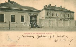 1901 Szeged, M. kir. Államfogház bejárata. Engel Lajos tulajdona