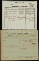 1857-1932 9 db távirat és kézbesítési ív