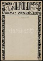 4 db plakát és étlapterv (alföldi Üzemi Vendéglátó, Nemzetközi Nőnap, stb.)