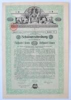 Osztrák-Magyar Monarchia / Bécs 1902. Investitions-Anlehen der k.k. Reichs-haupt- und Residenzstadt Wien záloglevele 500K-ról, szelvényekkel T:II,II- ázásnyom/ Austro-Hungarian Monarchy / Vienna 1902. Investitions-Anlehen der k.k. Reichs-haupt- und Residenzstadt Wien debenture about 200 Korona, with one coupon C:XF,VF soaked