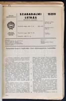 1963-1967 Ozmométer szabadalmi iratai, szabadalmi leírása, okirata, dokumentációja,...stb, papír map...