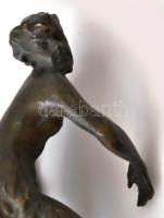 Baller Austria (Walter Bosse design) Pán és Nimfa, jelzett réz figurák, (csak az egyikben), m: 8,5 c...