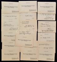 cca 1930 Holicsi lovassági tisztiiskolát végzett bajtársak részére szóló megcímzett névre szóló meghívó-levelezőlap 20 db