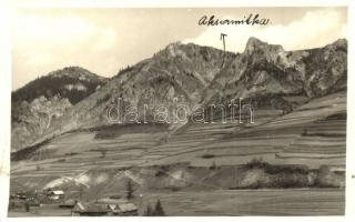 Helivágása, Haligóc, Haligovce; Aksamitka / látkép az Akszamith-barlanggal. Kiadja A. Marusinszky / general view with Aksamitka cave