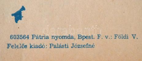 1960 Ruzsicskay György festőművész kiállítási plakátja, Bp., Magyar Hirdető, Pátria-ny., a hajtások ...