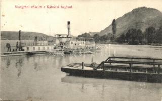 1912 Visegrád, Rákóczi (exPráter) oldalkerekes ingahajó / Hungarian shuttle boat