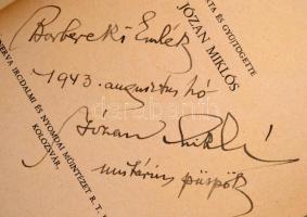 Józan Miklós: Aratás. (Írások könyve.) Kolozsvár,(1943), Minerva, 1 t.+ 477 p. Átkötött egészvászon-...