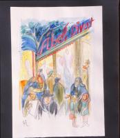 4 db Vogl Erik jelmezterv negatívokon, 6×7 cm