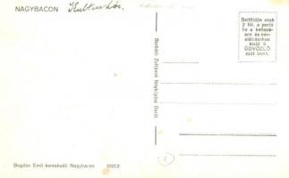 Nagybacon, Batanii Mari; Kultúrház. Borbáth Zoltánné fényképész és Bogdán Emil kereskedő / community...