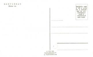 Nagyvárad, Oradea; Bémer tér, villamos, Nagy, Hollós Pál, Sós Nándor, Friedmann Hermann órás és éksz...