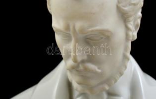 Herendi Tompa Mihály büszt, bisquit és fehér mázas, jelzett (mélynyomás,koronás), csorba nélkül (pis...