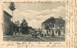 1903 Resica, Resita; Fő út, ökrös szekér / main street with ox cart
