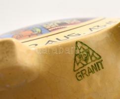 1932 Gránit emlék kulacs, "Magyarorsz. Tűzoltó Szöv. Győri Nagygyűlése" felirattal, kézzel...