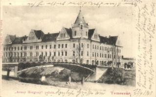1903 Temesvár, Timisoara; Arany Horgony palota. Káldor Zs. és Társa kiadása / palace and cafe