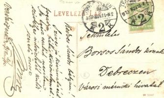 1910 Újszentes, Vadászerdő, Dumbravita, Santesti; (Temesvár); állami elemi iskola, községháza. Féhn ...