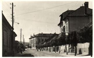 Zsibó, Jibou; Kossuth utca, Járásbíróság / street view with court